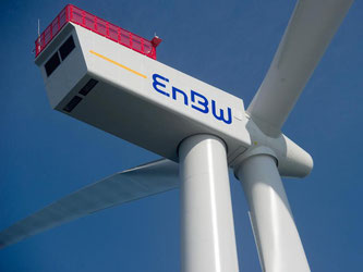 Eine EnBW-Windkraftanlage. Foto: Stefan Sauer/Archiv