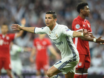 Cristiano Ronaldo jubelt nach seinem 2:2 gegen Bayern München. Foto: Andreas Gebert