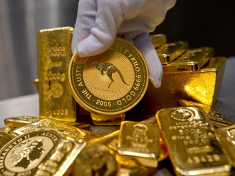 Gold bei einem Händler in München. Foto: Sven Hoppe/Symbolbild