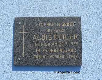 Gedenktafel Alois Feiler © Mag. Angelika Ficenc