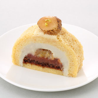 焼きバナナとリュバーブのロール