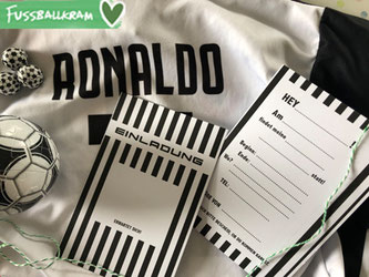 Einladungskarte Fussball Ronaldo Style Fußballparty