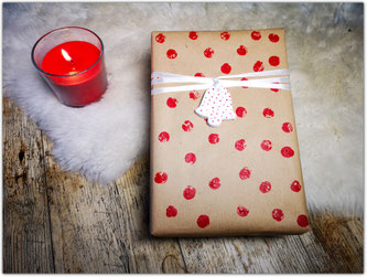Getupfte Vintage Retro Geschenkverpackung