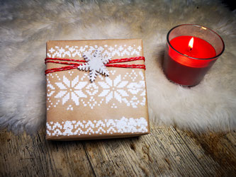 Norwegermuster Norweger Geschenk Verpackung Retro Vintage