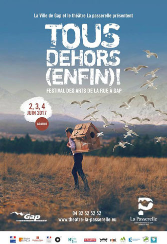 Affiche, Tous Dehors (Enfin)!, Festival, Arts de la rue, Gap