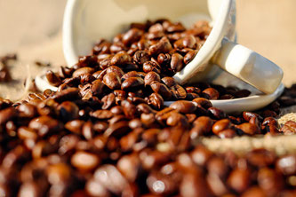 Kaffeebohnen Tasse