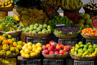 Obst und Gemüse am Markt