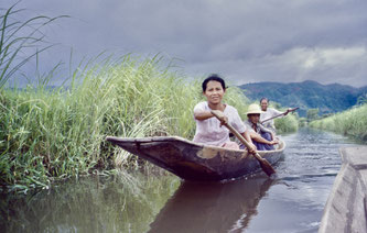 Bild: Bootsfahrt auf dem Nyaung Shwe Kanal