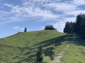 Bergrestaurant Hochhamm auf 1'200 Meter, Dach unserer Wanderung.