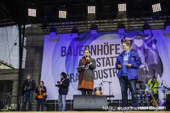 NABU-Präsident Jörg-Andreas Krüger auf der Bühne am Brandenburger Tor. Foto: Ludo Van den Bogaert