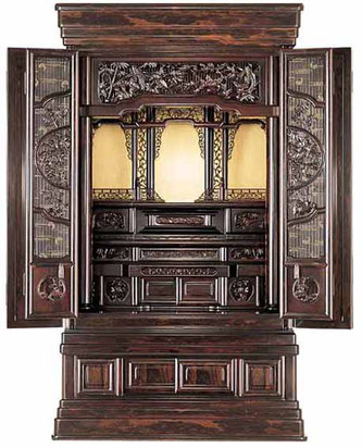 大型仏壇「宝輪」30号 シャム柿 国産