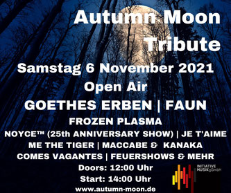 Flyer Autumn Moon Tribute für den 6. November.