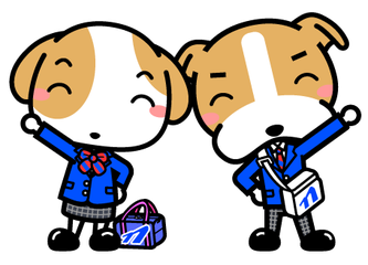 なんとうキャラクター高校制服着用画像