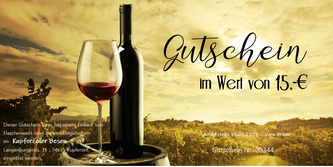 Gutscheine sind während unserer Öffnungszeiten in unserer Wirtschaft, in unterschiedlichen Beträgen, erhältlich.