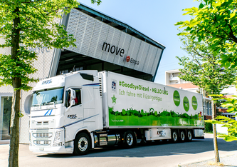 Bis 2030 wird der Detailhändler Lidl Schweiz für den Betrieb seiner Lastwagen von fossilem Erdgas auf verflüssigtes erneuerbares Gas umsteigen. Bild: Lidl Schweiz 