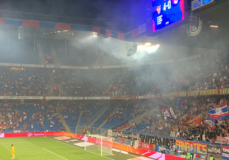 Nichts mehr als eine Erinnerung an glorreiche Europacupauftritte: Basels 4:0 gegen Ujpest Budapest. (Foto DMZ - Straumann)