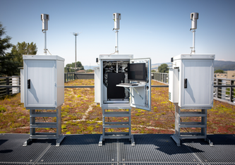 Automatische Pollenmesssysteme im Einsatz am MeteoSchweiz-Standort Payerne VD.