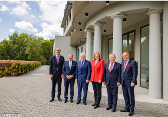 Deutschsprachige Parlamentspräsident:innen mit Nationalratspräsident Wolfgang Sobotka (ÖVP) (rechts) Copyright: PDG/Cathérine Keutgen