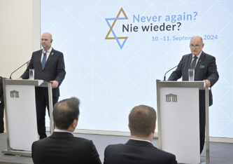 Pressetermin mit Nationalratspräsident Wolfgang Sobotka und dem Präsidenten der israelischen Knesset Amir Ohana