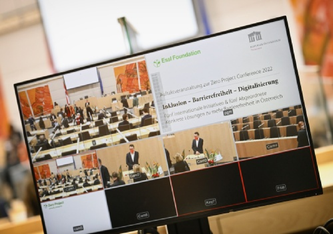 Auftaktveranstaltung zur Zero Project Conference 2022: 'Inklusion - Barrierefreiheit - Digitalisierung' Livestream der Auftaktveranstaltung © Parlamentsdirektion / Johannes Zinner