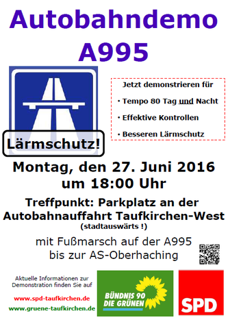 Plakat zur Autobahndemo