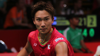 Die Chance auf eine Olympiamedaille dahin: Kento Momota (Bild: Bernd-Volker Brahms)