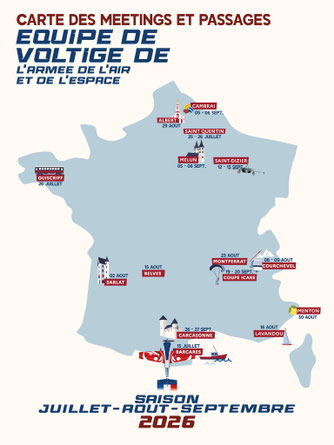 Équipe de Voltige de l'armée de l'Air et de l'Espace meeting aerien 2026 date et lieux evaa voltige