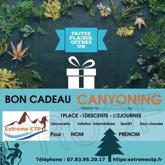 Bons cadeaux Canyoning Pyrénées orientales