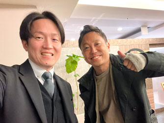 金沢市内にて。ご多忙の中、石川県の被害状況に耳を傾けていただきました