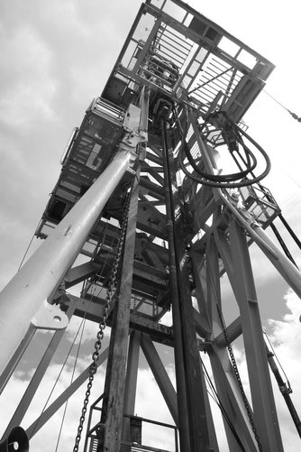 Aussicht, wenn man unter dem Rig steht