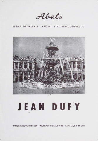 Ausstellungsplakat der Galerie Abels 1958