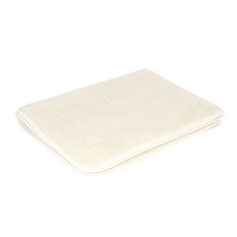 Couverture plaid bébé en laine naturelle de mouton écru blanc beige lavable machine