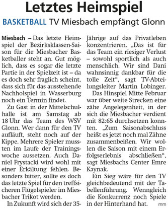 Artikel im Miesbacher Merkur am 2. April 2022 - Zum Vergrößern klicken