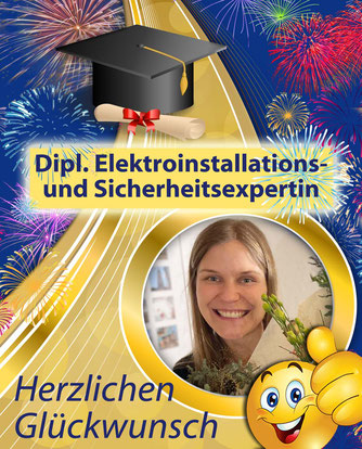Julia Brander, Berneck, dipl.  Elektroinstallations- und Sicherheitsexpertin.