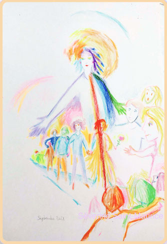 severine saint-maurice, lescerclesdelumiere.com, dessin spirituel, incarnation, âmes