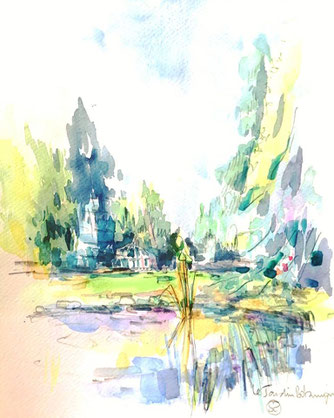 jardin dbotaniques, severine saint-maurice, lescerclesdelumiere.com, dessin, dessin en plein air