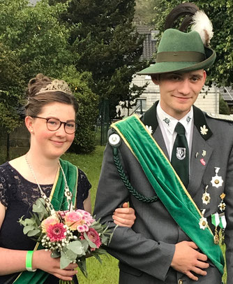 Jungschützenkönigin Marie Kaden und Prinzregent Justin Herling