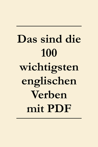 Englisch Grundwortschatz Verben, PDF zum Drucken