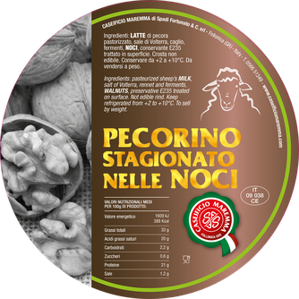 maremma pecorino pecora formaggio caseificio toscano toscana spadi follonica etichetta italiano origine latte italia nuovi sapori saporito affinato stagionato noci noce