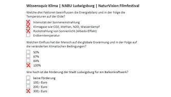 Lösung Wissensquiz Klima