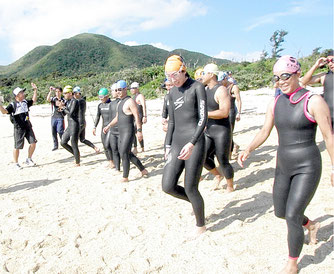 トライアスロン試走会(5月25日、明石海岸)