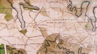 Carte de la zone de combat à Vélizy.