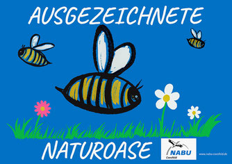  LOGO: Design Luke Hintemann - NABU Borken und Adrienne Rusch. Schild (Alu-Verbundplatte für diese Aktion. 