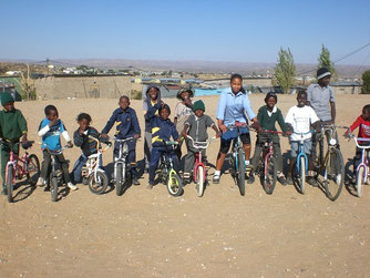 Children that benefited from bicycle donations