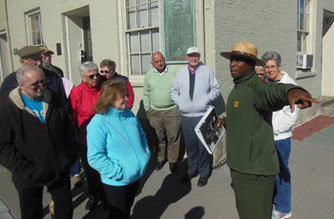 Park Ranger Rufai Conducting our Walking Tour of the City