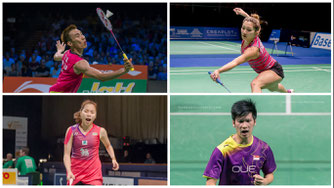 Diese Badmintonspieler waren Fahnenträger (Bilder: Bernd Bauer)