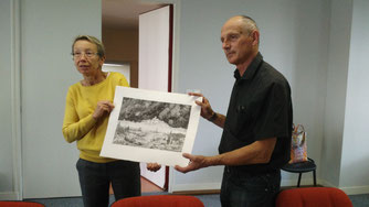 Célia Monseigne, maire et Georges Mieyeville adjoint à la Culture de Saint-André-de-Cubzac