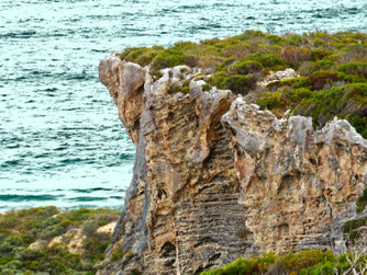 Limestone cliffs and the Indian Ocean