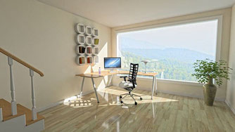 Homeoffice mit Panoramafenster - © Pixabay