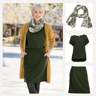 Outfit in Currytönen für Frühlingstyp und Herbsttyp